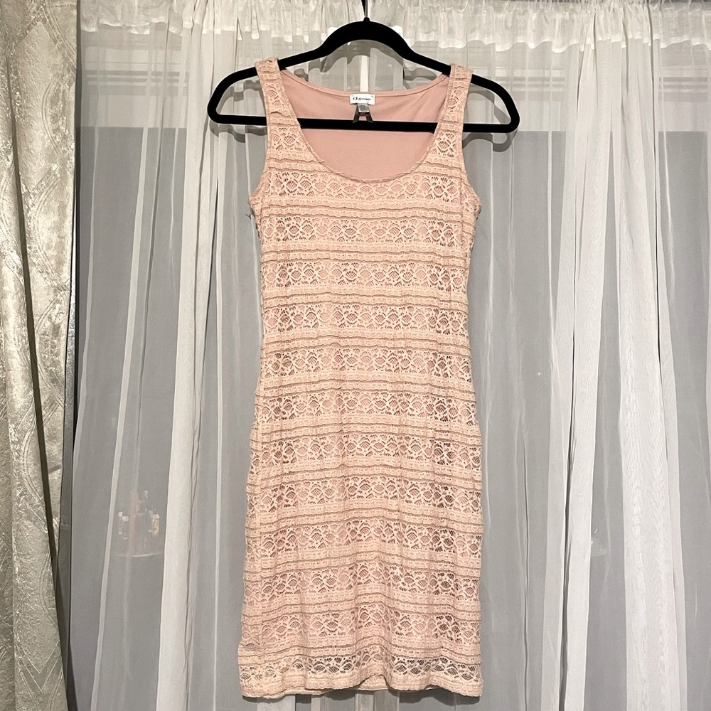 Dynamite Fitted Lace Mini Dress